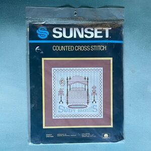 Vintage Sunset Cross Stitch Kit Sweet Dreams 12” by 12”